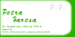 petra harcsa business card